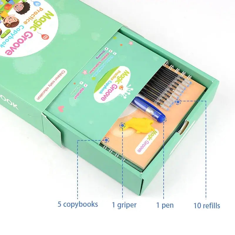 Magic Early Education Writing Practice Reusable Practice Book - Kia Day Design