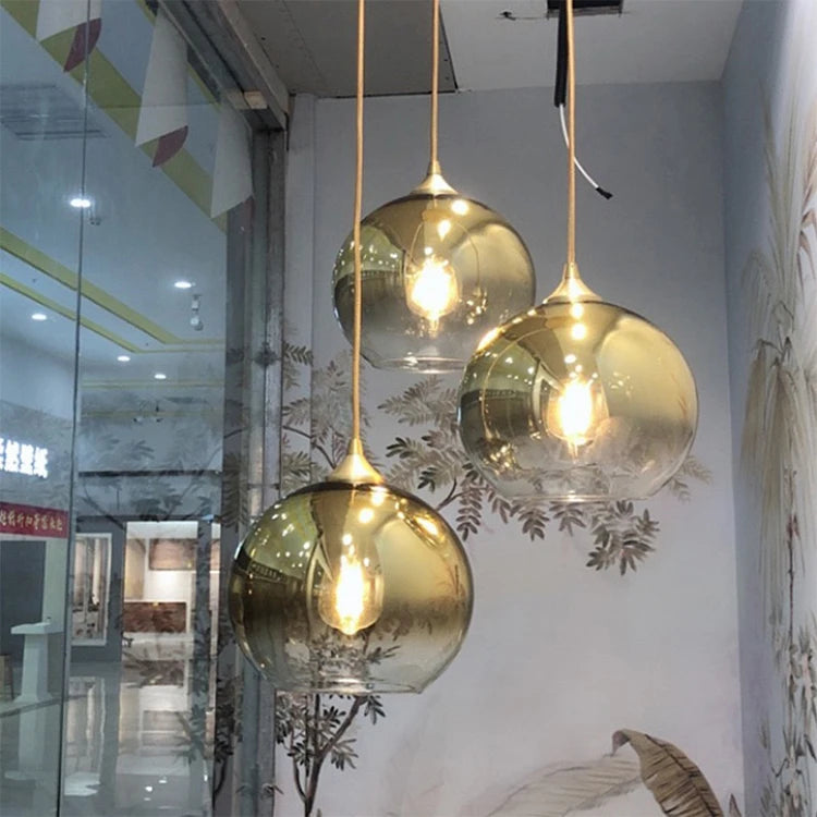 Home Decoration Lampara De Techo Modern Globe Glass Pendant Light Kia Day Design