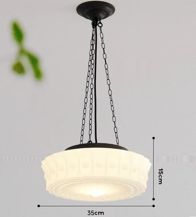 Mid Century American Lighting Milk Glass Pendant Light Kia Day Design