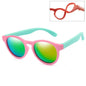 Kids Round Polarized Sunglasses Pink Green Red