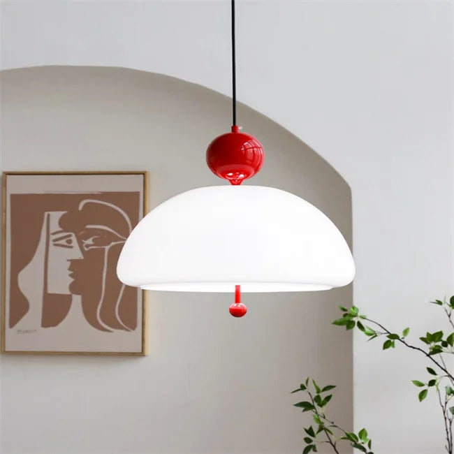 JYLIGHTING White Single Head Glass LED Modern Glass Pendant Light Kia Day Design