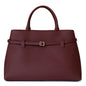 Genuine Leather Oversize Bag Burgundy 35*15.5*23cm