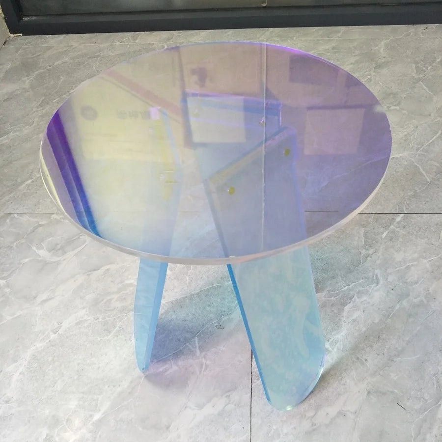 Modern Lucite Acrylic Rainbow Table for Livingroom in Stock for Selling Kia Day Design