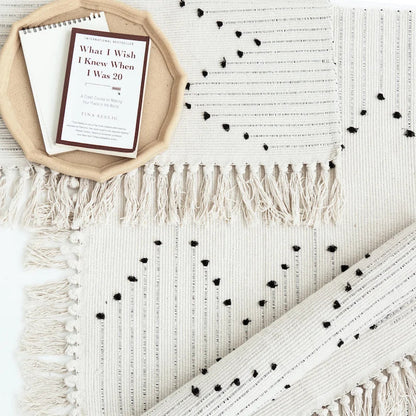 Floor Geometric Weave Thread Rug Kia Day Design