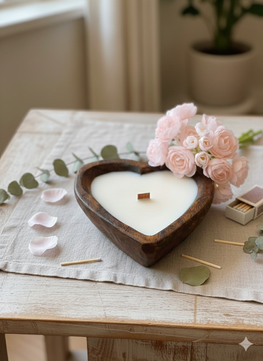 Endless Love Wooden Candle for Romantic Ambiance - - candles