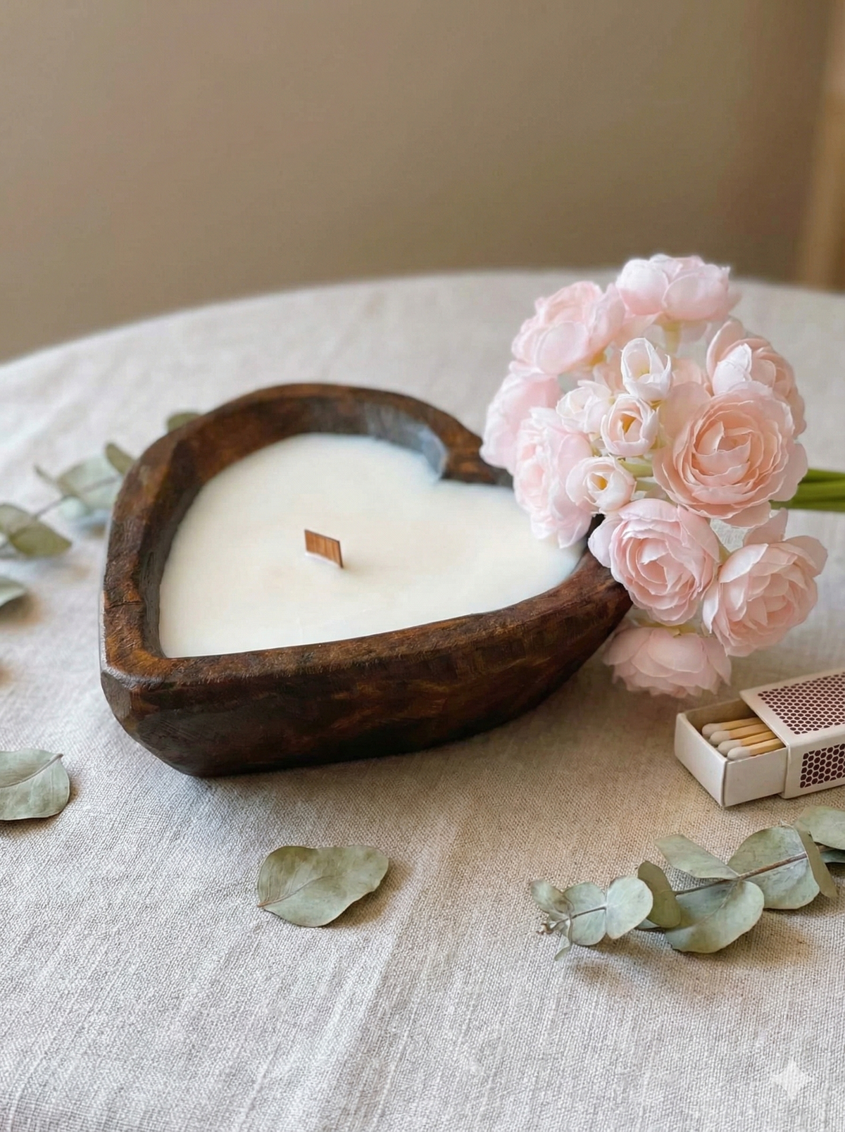 Endless Love Wooden Candle for Romantic Ambiance - - candles