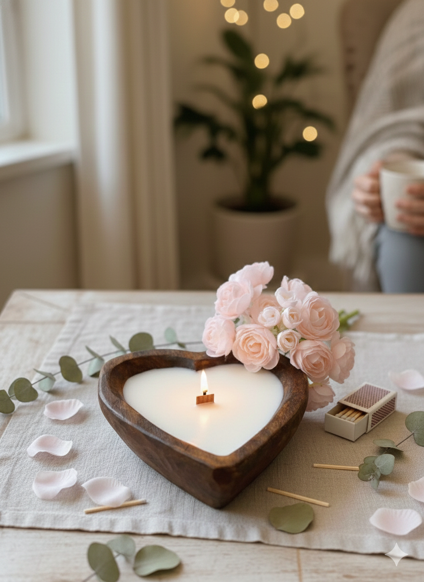 Endless Love Wooden Candle for Romantic Ambiance - - candles