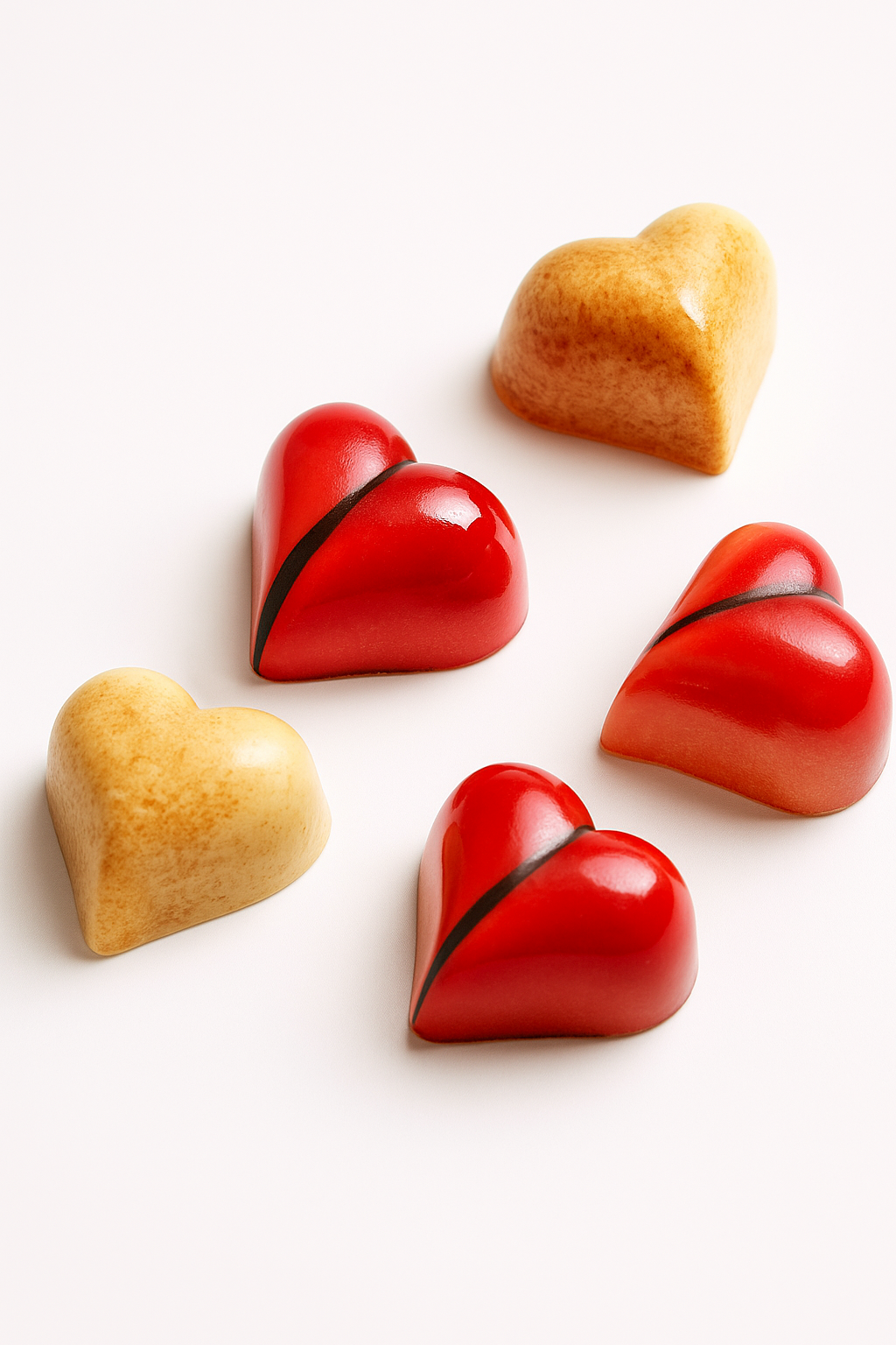 Andy Anand White Chocolate Heart Gift Box, 24 pc, 60% Cocoa – Gluten-Free, Silky Smooth, Valentine's Day, Anniversary & Special Gift - - Food & Beverages > Desserts & Sweets > Chocolate