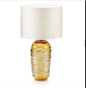 Glass Bedside Lamp Table Lighting With Fabric Lampshade Led Bulb Kia Day Design