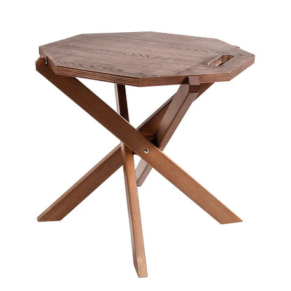 Solid Wood Square Shape Oak Veneer Side Table Kia Day Design