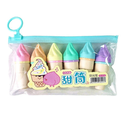 6pcs Mini Highlighter Pen