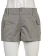 Rapcopter Y2K Cargo Shorts for Women Grey Medium