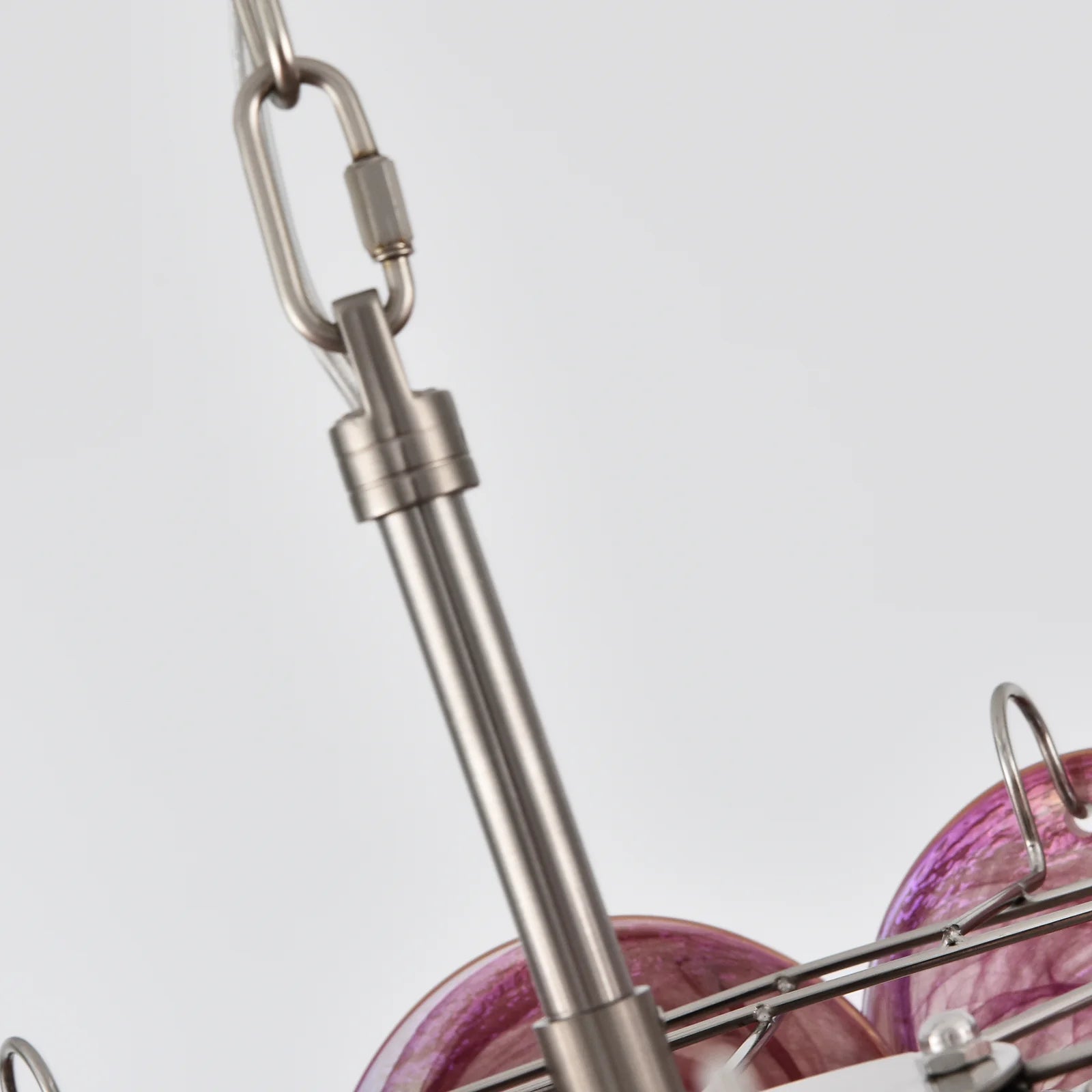 Pink Disc Murano Chandelier - - Chandelier