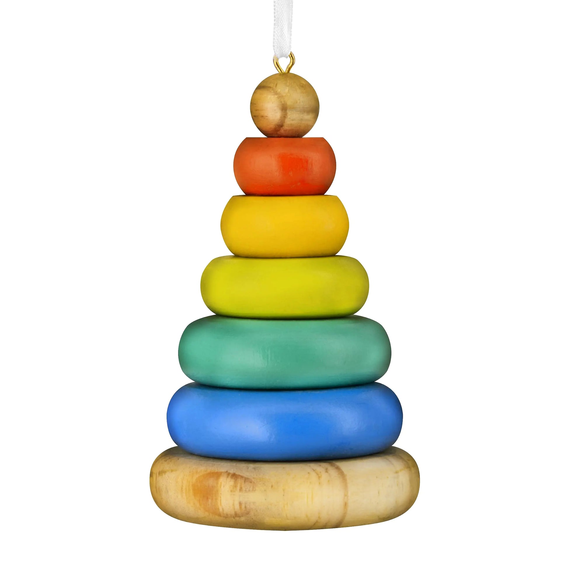 Hallmark Stacking Rings Baby Toy Christmas Ornament - Baby Stacking Rings - ornament