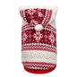 Hooded Dog Snowflake Pattern Outfit Red Extra Large