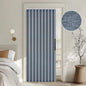 Blue Accordion Style Magnetic Folding Door Curtains Pleated with Hooks W39 x L78 inches 1 Panel - Kia Day Design