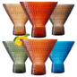 Eze Acrylic Martini Hobnail Glassware, Set of 6 - - Martini