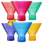 Madrid Acrylic Martini Hobnail Glassware, Set of 6 - - Martini