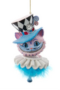 6" Holly Hats™ Cheshire Cat Hat Ornament by Kurt Adler - - Seasonal Decor, Christmas