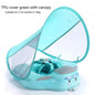 Non Inflatable Baby Float TPU Green Canopy