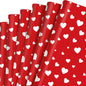 12 Sheets Hearts Wrapping Paper Valentines Day Gift Wrap Paper Heart-Shaped Wrapping Paper Red Love Pattern Wrap Paper Sweet Love Art Paper Valentines Day Party Birthday Wedding Decoration20x 27