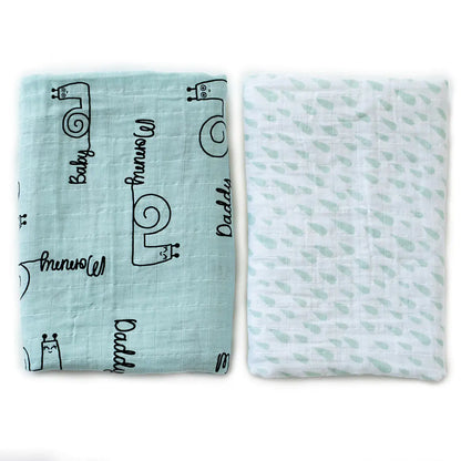 Milk&Moo Set of 2 Sangaloz Baby Muslin Swaddle Blanket