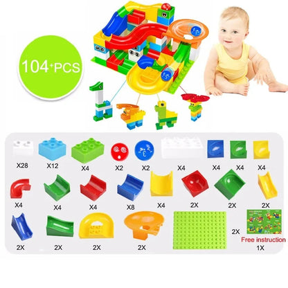 Duploed Blocks Funnel Slide Bricks Toys - Kia Day Design