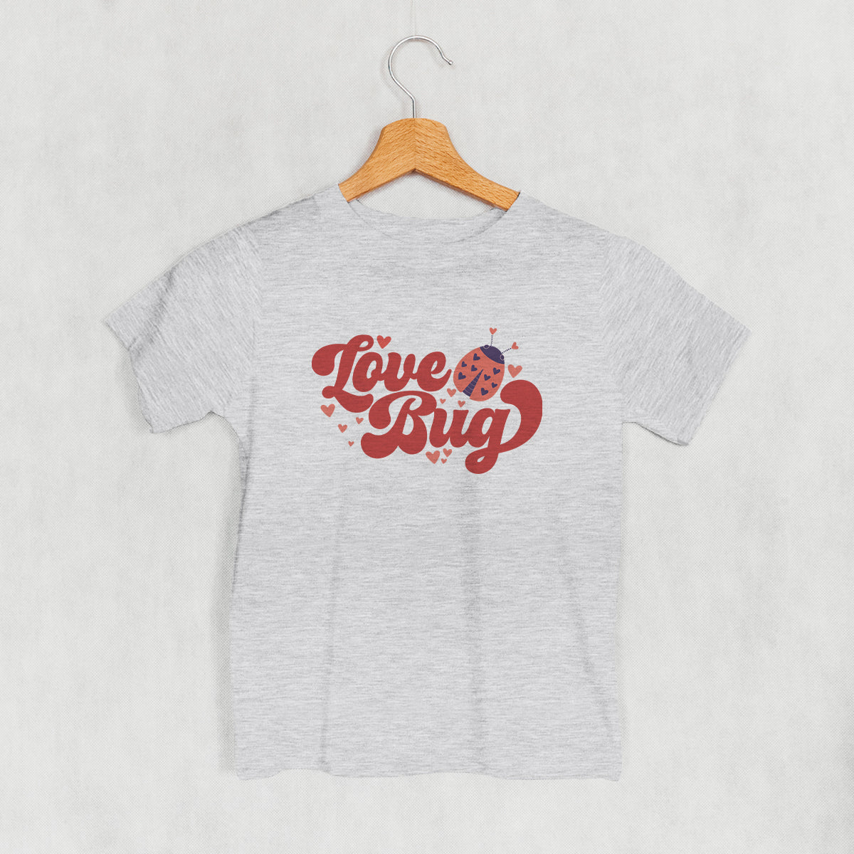 Love Bug Ladybug (Kids) - Heather - POD - Apparel