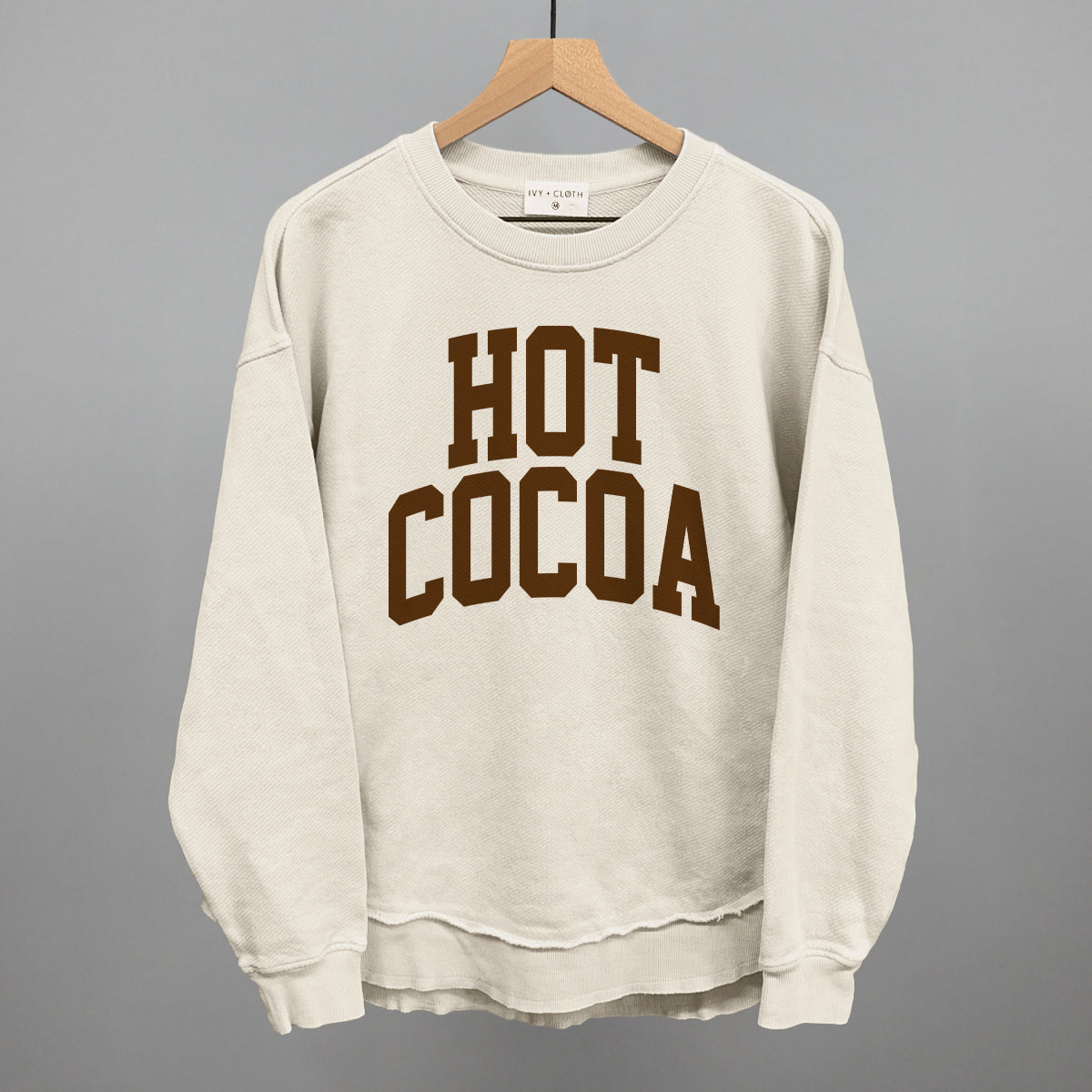 Hot Cocoa Arch - Oversized Terry Poncho Tapioca - POD - Apparel