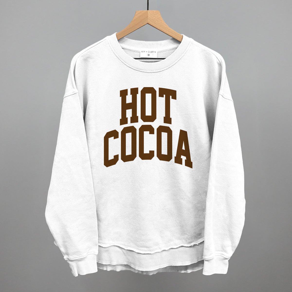 Hot Cocoa Arch - Oversized Terry Poncho White - POD - Apparel