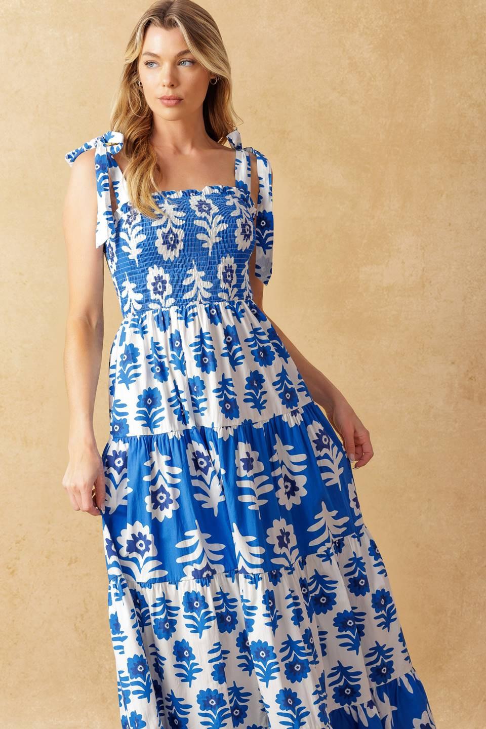 GLAMOUR IN MOTION WOVEN MAXI DRESS - - DRESSES