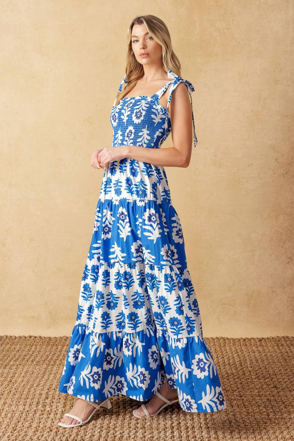 GLAMOUR IN MOTION WOVEN MAXI DRESS - - DRESSES