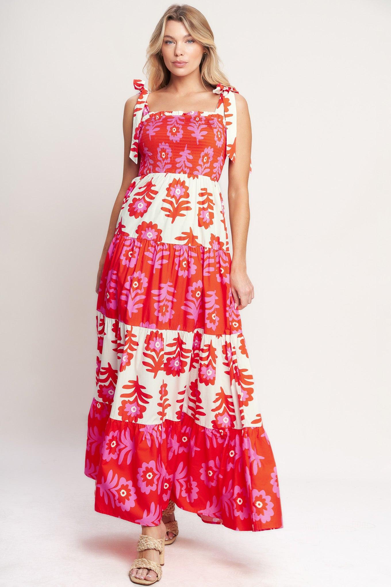 GLAMOUR IN MOTION WOVEN MAXI DRESS - - DRESSES