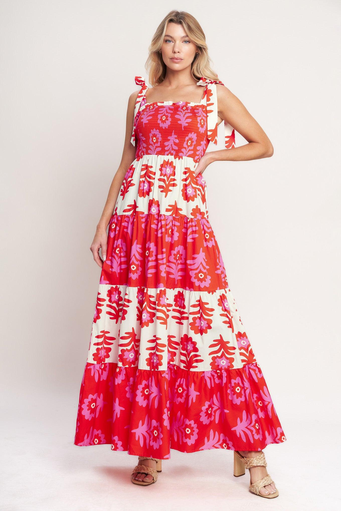 GLAMOUR IN MOTION WOVEN MAXI DRESS - - DRESSES