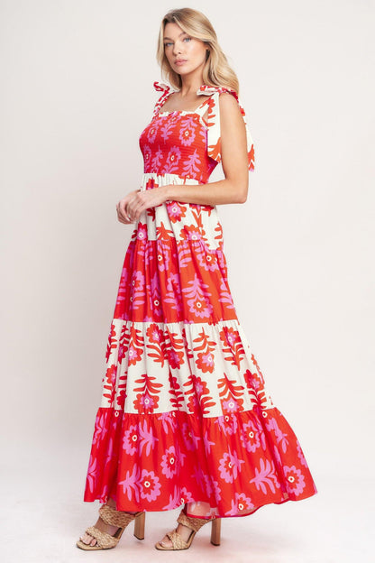 GLAMOUR IN MOTION WOVEN MAXI DRESS - - DRESSES