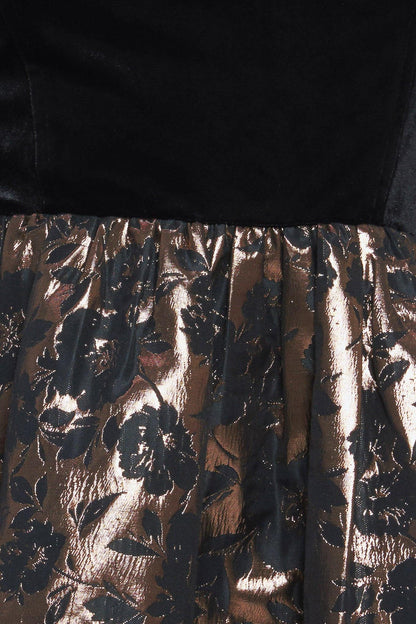 Celebration Night Velvet Woven Mini Dress - - DRESSES
