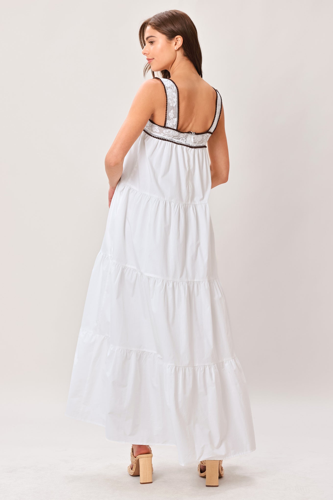 CLOUD LINE WOVEN MAXI DRESS - - DRESSES
