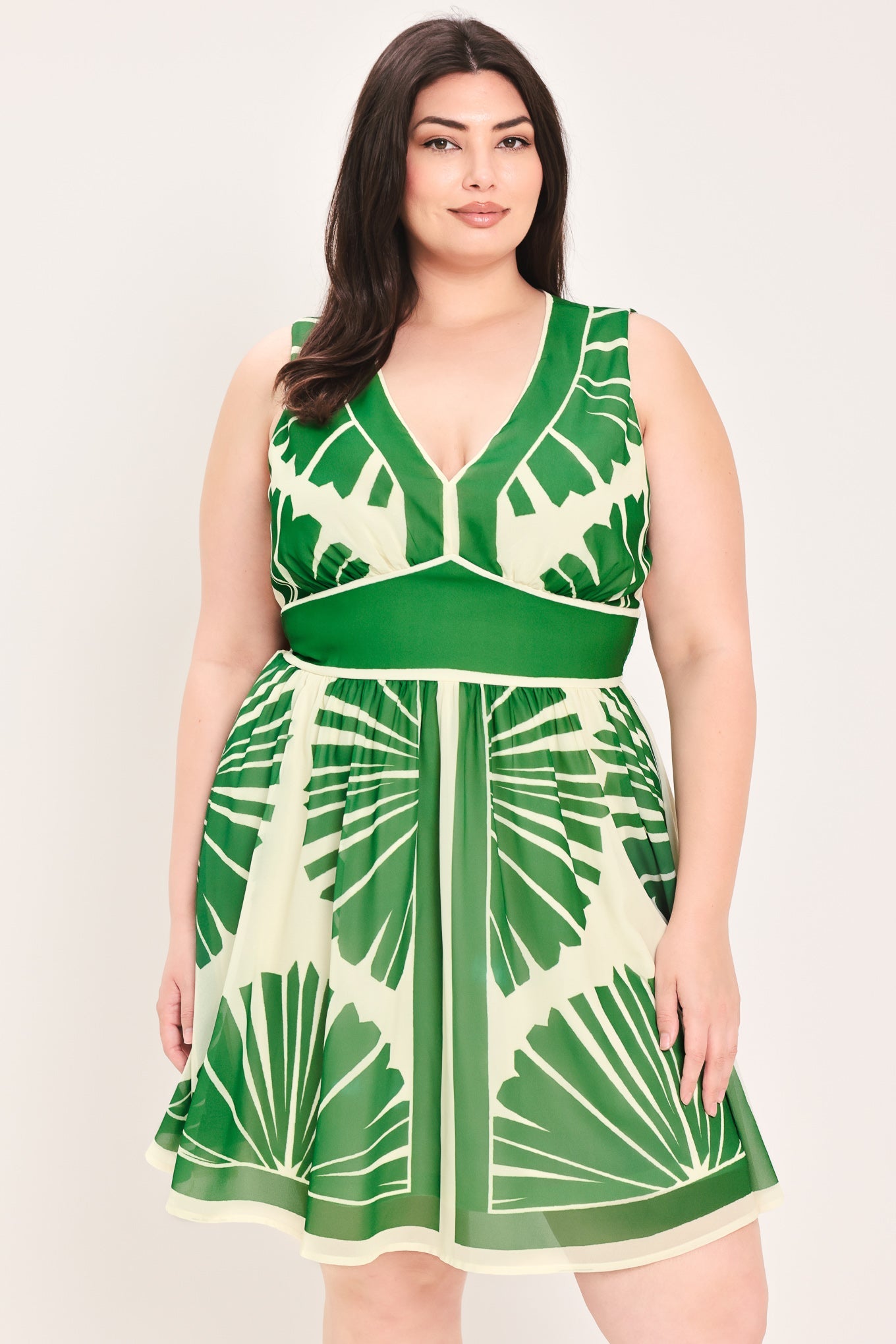 PALM BREEZE WOVEN MINI DRESS - - DRESSES