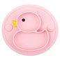 Baby Duck Shape Silicone Plate Pink