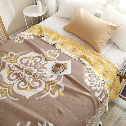 Cotton Tassel Blanket for All Seasons 