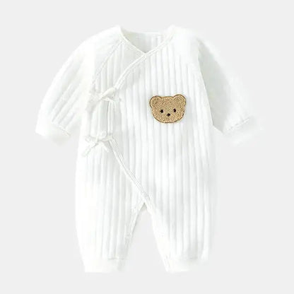 Baby Autumn Clothes Cartoon Bear White Newborn