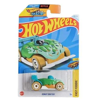 Hot Wheels Donut Drifter Fast Foodie 1:64 Scale Diecast Car - n a - toy car