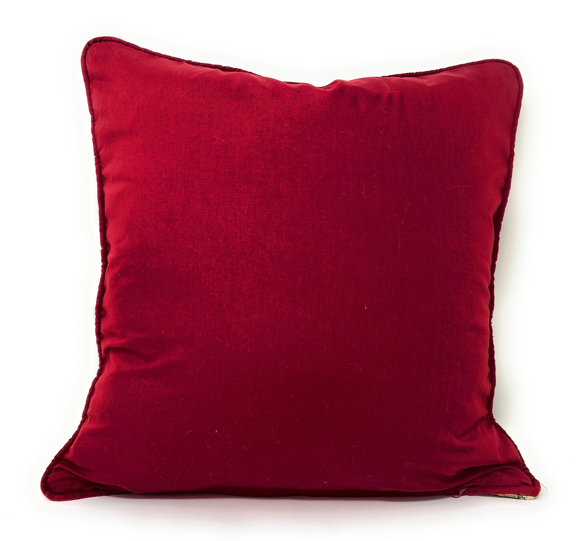 Tache Elegant Burgundy Ornate Paisley Woven Tapestry Throw Pillow Cover (18194) - - Pillow Cover