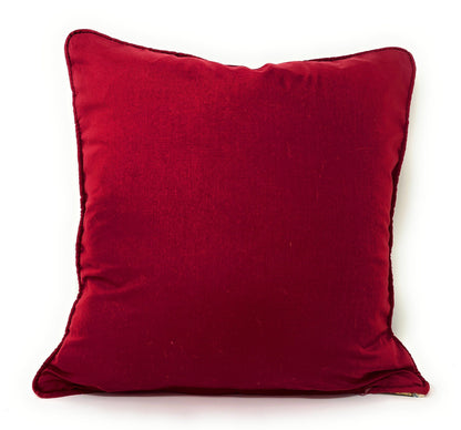 Tache Elegant Burgundy Ornate Paisley Woven Tapestry Throw Pillow Cover (18194) - - Pillow Cover