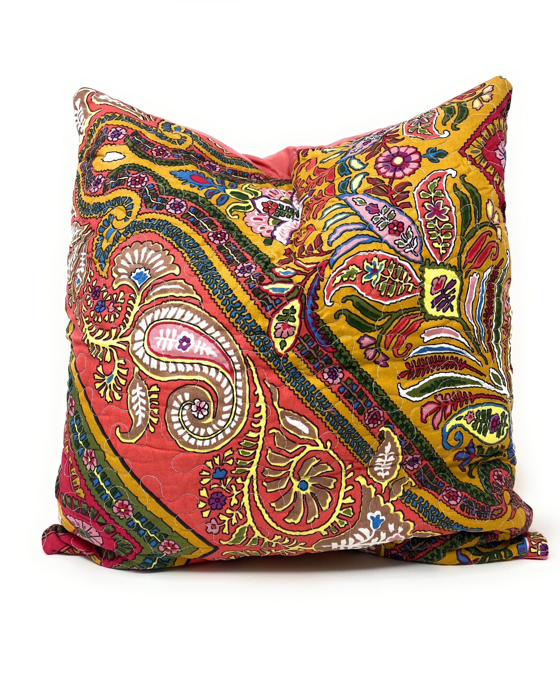 Tache Intricate Floral Paisley Chevron Hanging Gardens Cushion Cover 2-Pieces (HS3148) - - Euro Sham / Cushion Cover