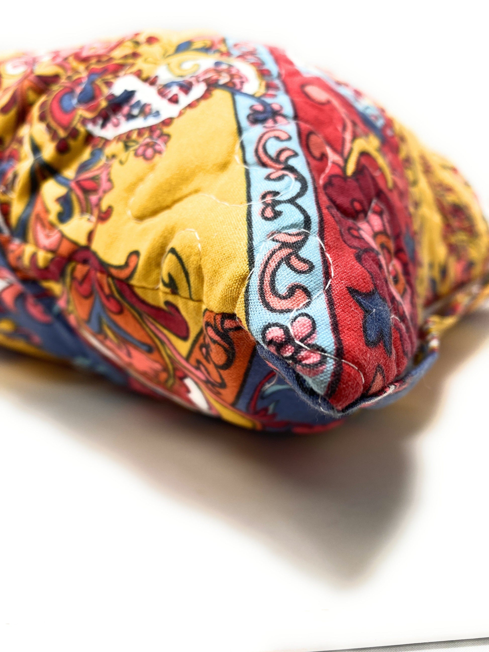 Tache Mustard Yellow Blue Red Paisley Chevron Hanging Gardens Cushion Cover 2-Pieces (HS3148Y) - - Euro Sham / Cushion Cover