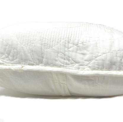 Tache Cotton Ivory White Paisley Damask Matelassé Powder Snow Cushion Covers / Euro Sham (JHW-643) - - Euro Sham / Cushion Cover