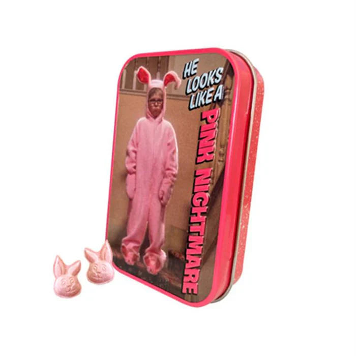Christmas Story Pink Nightmare Wintergreen Mints Tin - - Christmas