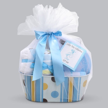 Welcome to the World Baby Boy Gift Basket - - Gift Baskets