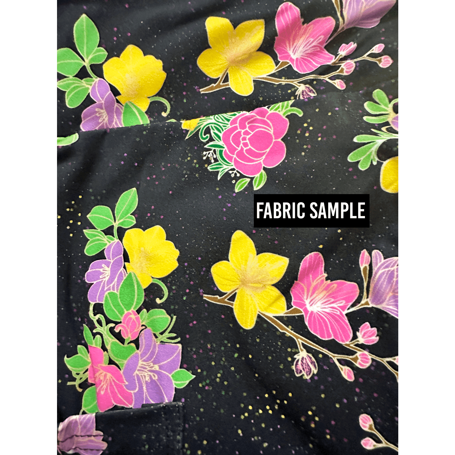Neon Painted Flowers Full Length leggings with Pockets - - LEGGINGS & CAPRIS